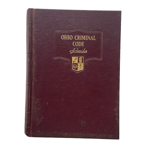 Ohio Criminal Code Book Schneider’s third edition 1963 Special Student Edition - Picture 1 of 9